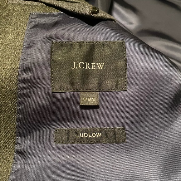 J. Crew Ludlow Jacket Vitale Barberis Wool Charcoal 36S - Picture 2 of 7